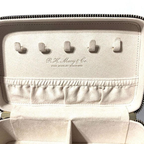 NWT Rectangular Zip Jewelry Case Black - Picture 3 of 3